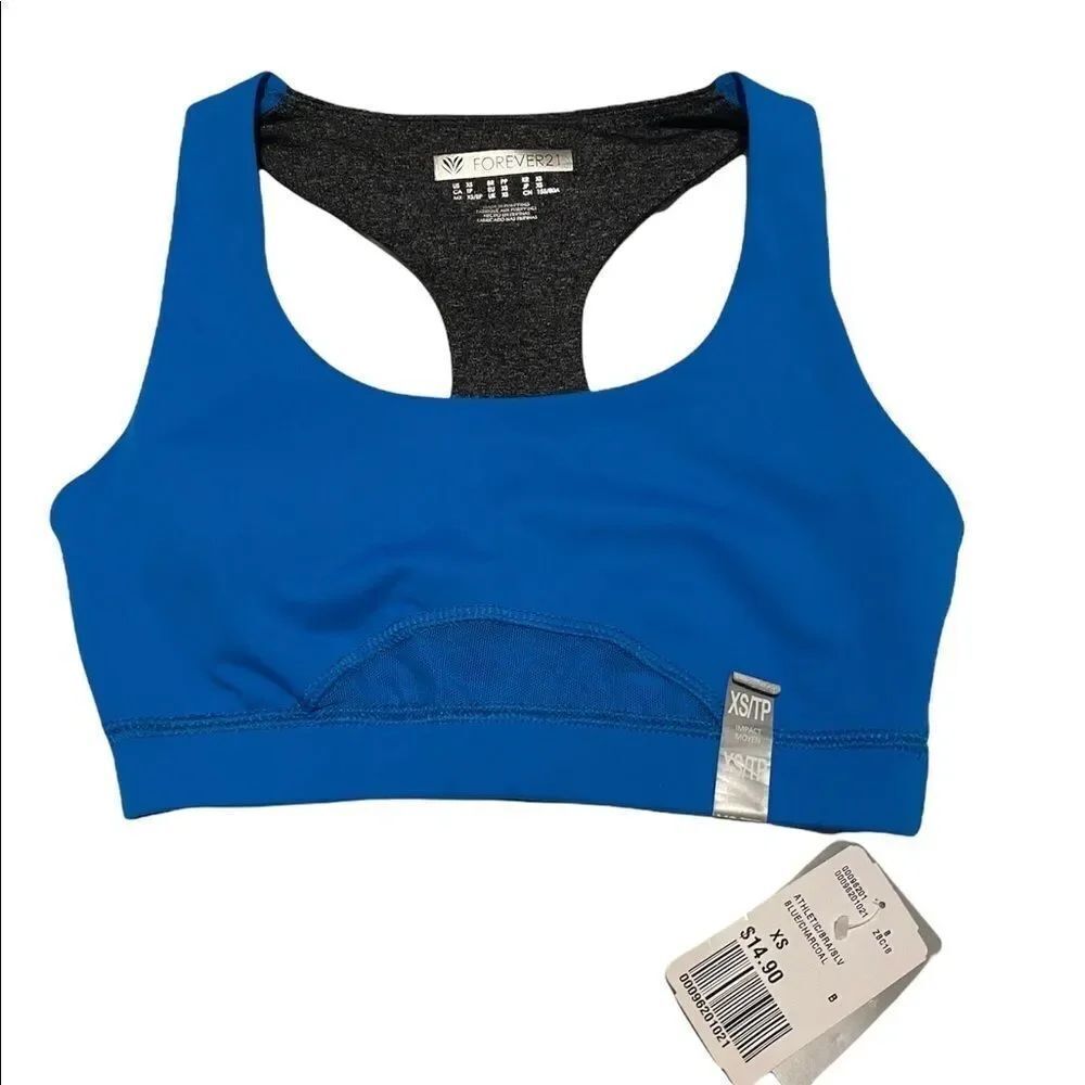 Forever 21 Blue & Gray Sports Bra
